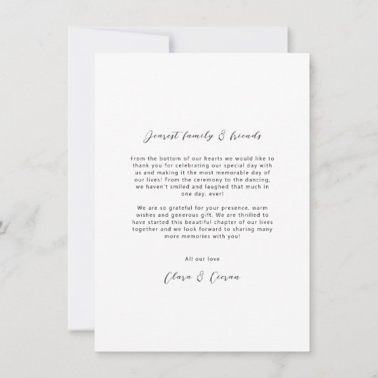 Carte de remerciements photo Mariage Arch Frame (Dos)