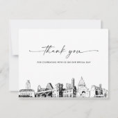 Carte de remerciements photo Mariage Austin Skylin (Devant)