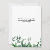 Carte de remerciements photo mariage avec texte de (Dos)