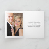 Carte De Remerciements Photo Mariage blanc (Intérieur)