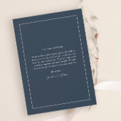 Carte De Remerciements Photo Mariage bleu de la marine classique