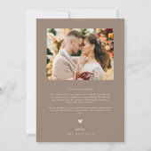 Carte De Remerciements Photo Mariage Brown double arc (Dos)