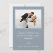 Carte De Remerciements Photo Mariage Chic Watercolor Florals (Dos)