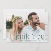 Carte De Remerciements Photo Mariage classique Elegance (Devant)