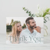 Carte De Remerciements Photo Mariage classique Elegance (Debout devant)