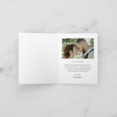 Carte De Remerciements Photo Mariage classique Elegant Gold (Intérieur)