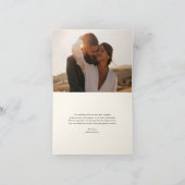 Carte De Remerciements Photo Mariage classique noir & écrin noir (Intérieur)