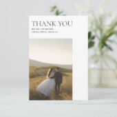 Carte de remerciements photo Mariage classique sim (Debout devant)