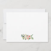 Carte De Remerciements Photo Mariage de couleur rose aquarelle (Dos)