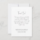 Carte De Remerciements Photo Mariage de l'aquarelle Seaglass or Accent (Dos)