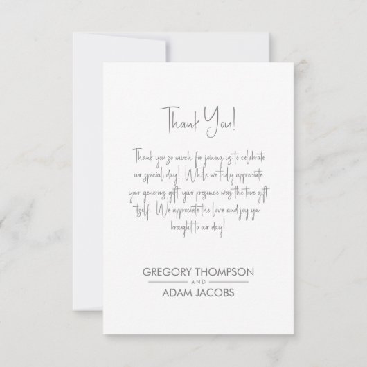 Carte De Remerciements Photo Mariage de l'aquarelle Seaglass or Accent (Dos)