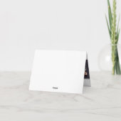 Carte De Remerciements Photo Mariage de Monogramme géométrique noir moder (Dos)