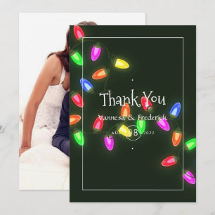 Carte De Remerciements Photo Mariage de Noël