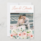 Carte de remerciements photo Mariage de pêche (Devant)