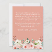 Carte de remerciements photo Mariage de pêche (Dos)