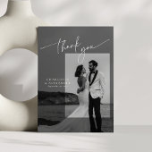 Carte de remerciements photo mariage de police de 