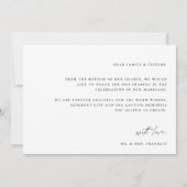 Carte De Remerciements Photo Mariage de script Boho moderne (Dos)