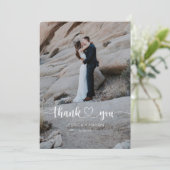 Carte de remerciements photo Mariage de script car (Debout devant)