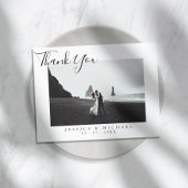 Carte de remerciements photo Mariage de script élé