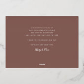 Carte de remerciements photo Mariage de script Gol (Verso)