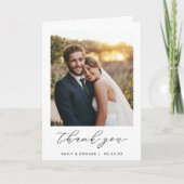 Carte de remerciements photo Mariage de script man (Devant)