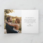 Carte de remerciements photo Mariage de script man (Intérieur)