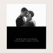 Carte de remerciements photo Mariage de script Sil (Intérieur déplié)