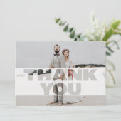 Carte de remerciements photo Mariage de superposit (Debout devant)