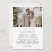 Carte de remerciements photo Mariage de superposit (Dos)