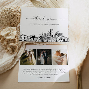 Carte de remerciements photo Mariage Denver Skylin