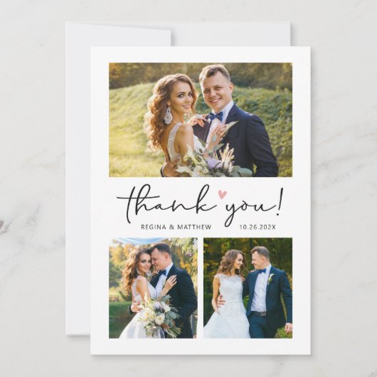 carte de remerciements photo Mariage [disponible e (Devant)