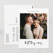 Carte de remerciements photo Mariage du meilleur j (Devant / Derrière)