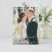 Carte de remerciements photo mariage du meilleur j (Debout devant)