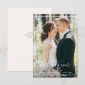 Carte de remerciements photo mariage du meilleur j (Devant / Derrière)