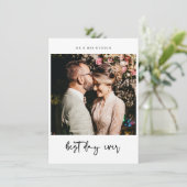 Carte de remerciements photo Mariage du meilleur j (Debout devant)