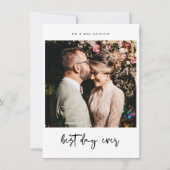 Carte de remerciements photo Mariage du meilleur j (Devant)