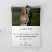 Carte de remerciements photo Mariage du verger de  (Intérieur)