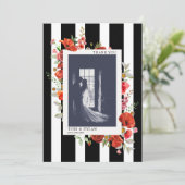 Carte de remerciements photo Mariage fleur sauvage (Debout devant)