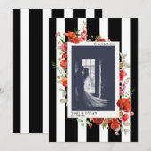 Carte de remerciements photo Mariage fleur sauvage (Devant / Derrière)