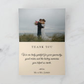 Carte de remerciements photo Mariage floral (Intérieur)