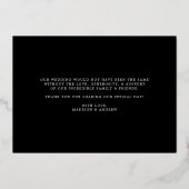 Carte de remerciements photo Mariage Gold Foil (Verso)