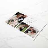 Carte de remerciements photo Mariage manuscrit (Rotation)