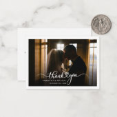 Carte de remerciements photo Mariage manuscrit du  (Devant/Arrière en situation)