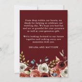 Carte de remerciements photo mariage Mélange d'aut (Dos)