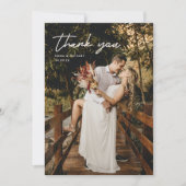 Carte de remerciements photo Mariage minimal (Devant)