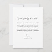 Carte De Remerciements Photo Mariage minimaliste (Dos)