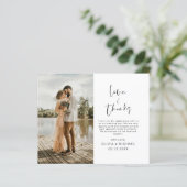 Carte de remerciements photo Mariage minimaliste d (Debout devant)