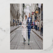 Carte de remerciements photo Mariage minime à l'hu (Verso)