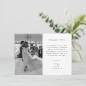 Carte de remerciements photo Mariage moderne (Debout devant)