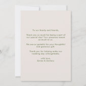 Carte de remerciements photo Mariage moderne (Dos)